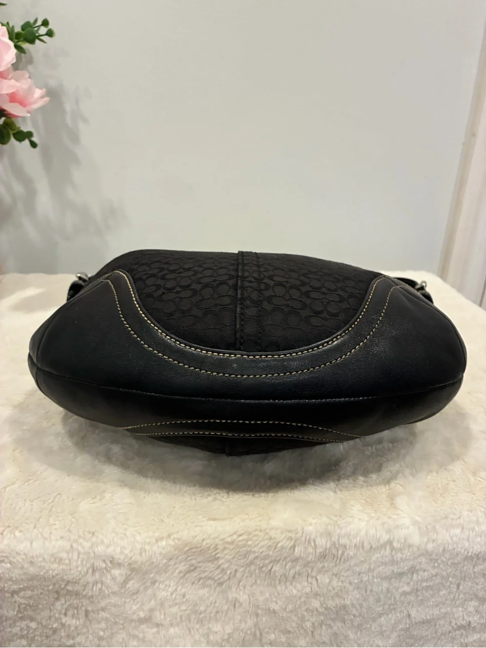 Coach Y2K Soho Black Signature Jacquard Hobo Shoulder Bag 1460